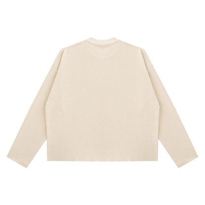 Unisex Vintage Wash Boxy  Waffle Raw Edge T-Shirt