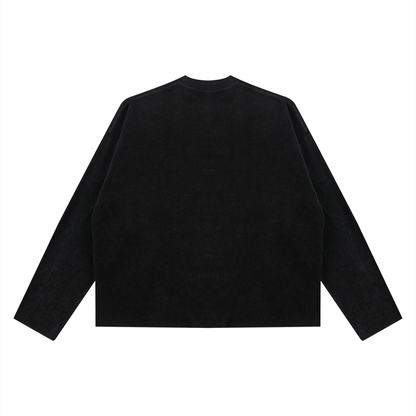 Unisex Vintage Wash Boxy  Waffle Raw Edge T-Shirt