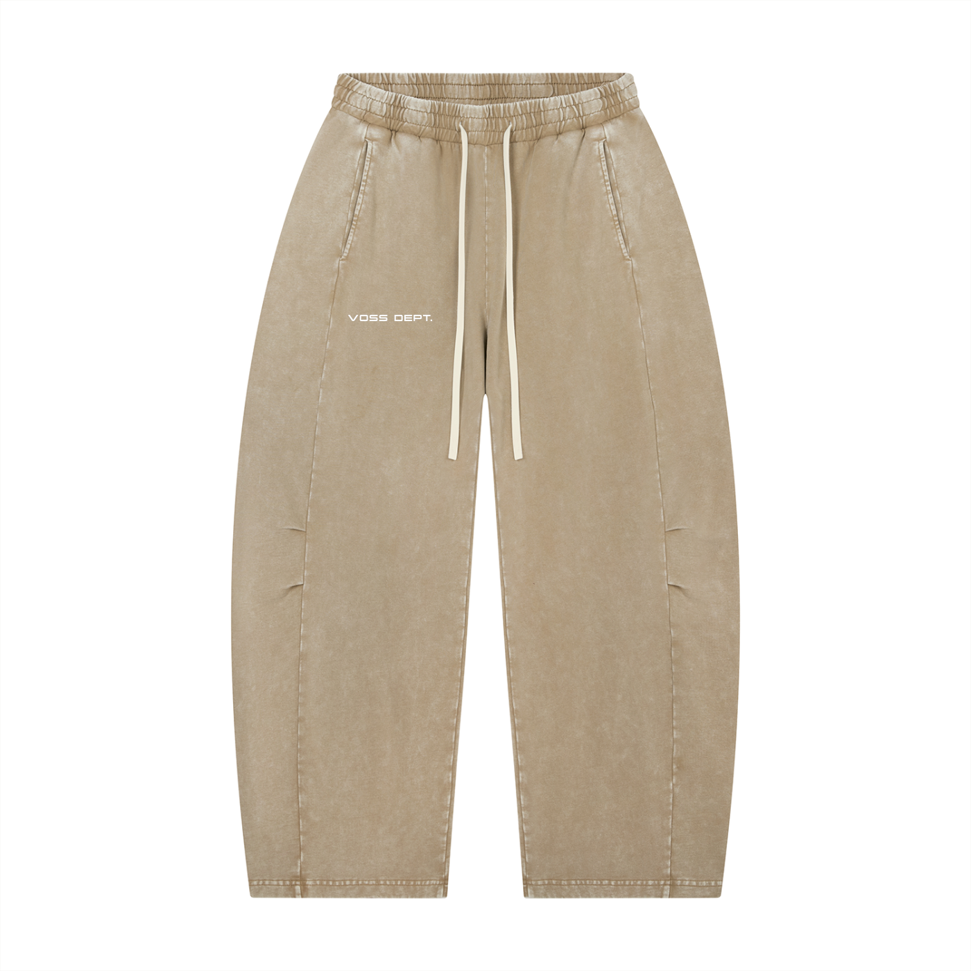 Unisex Mineral Wash Barrel Leg Pants