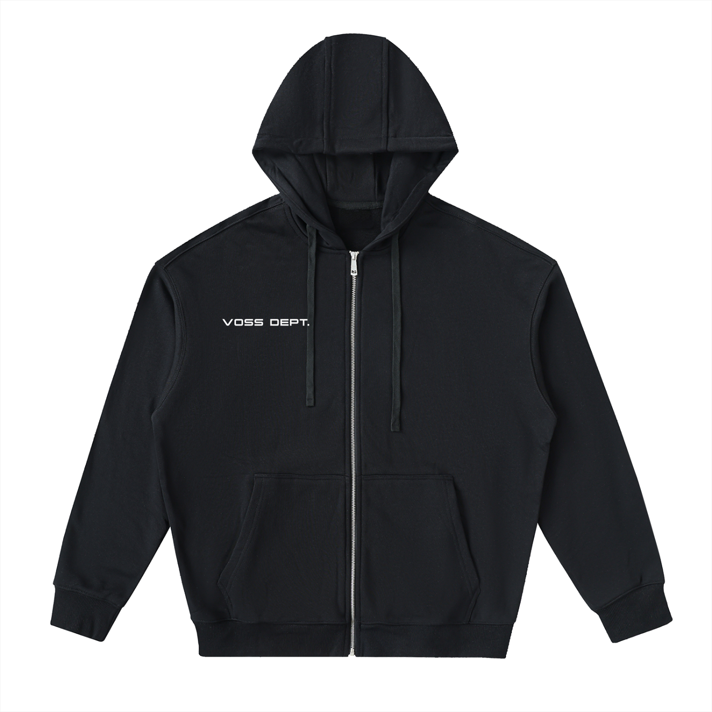 Drop-Shoulder Zip Up Hoodie