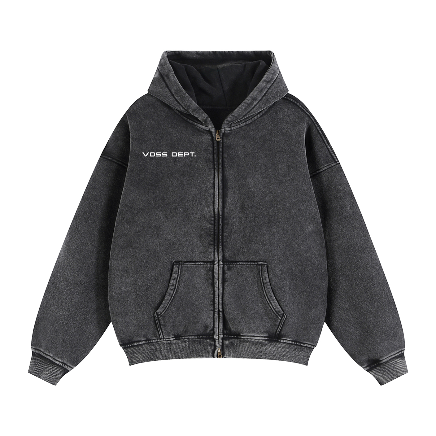 Zip-Through Boxy Fleece Hoodie