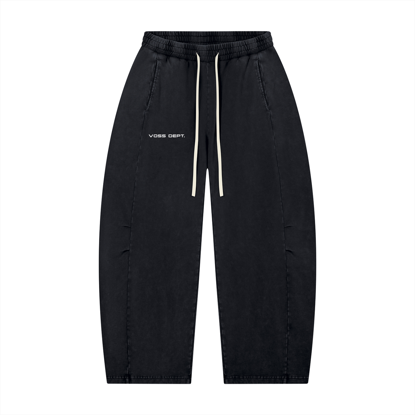 Unisex Mineral Wash Barrel Leg Pants