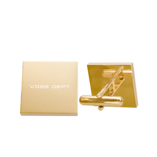 Gold Square Cufflinks — Minimal Elegant Men's Dress Accessories