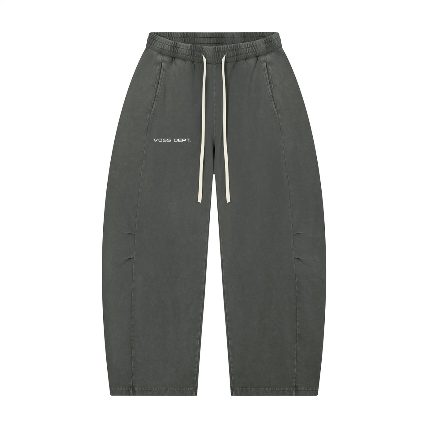 Unisex Mineral Wash Barrel Leg Pants