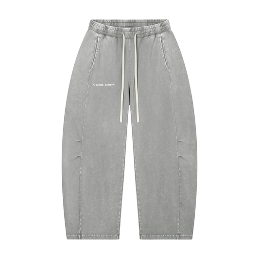 Unisex Mineral Wash Barrel Leg Pants